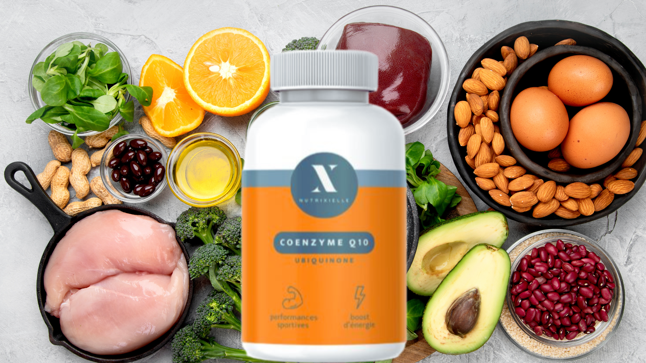 Coenzyme-Q10- CoQ10 -ubiquinone-sport-energie - Nutrixielle Coenzyme Q10 et sport : énergie cellulaire, endurance et récupération musculaire