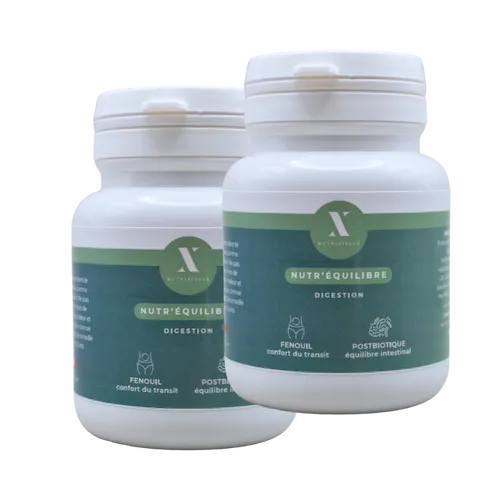Cure de deux mois avec deux flacons de Nutr’Équilibre au fenouil et ferment lactique LB Nutrixielle