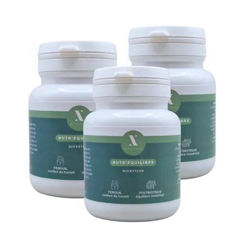 Cure de trois mois avec trois flacons de Nutr’Équilibre au fenouil et ferment lactique LB Nutrixielle
