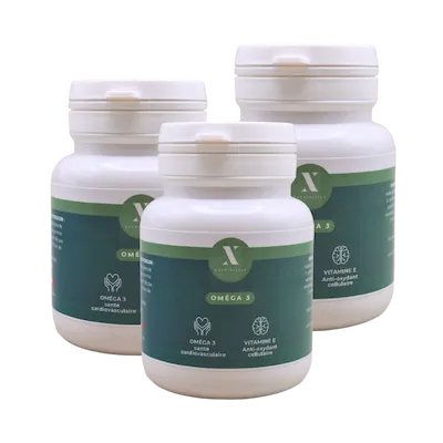 Trois flacons d’Oméga 3 Nutrixielle