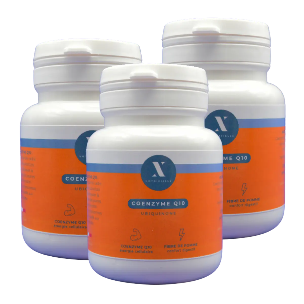 Trois flacons de Coenzyme Q10 Nutrixielle