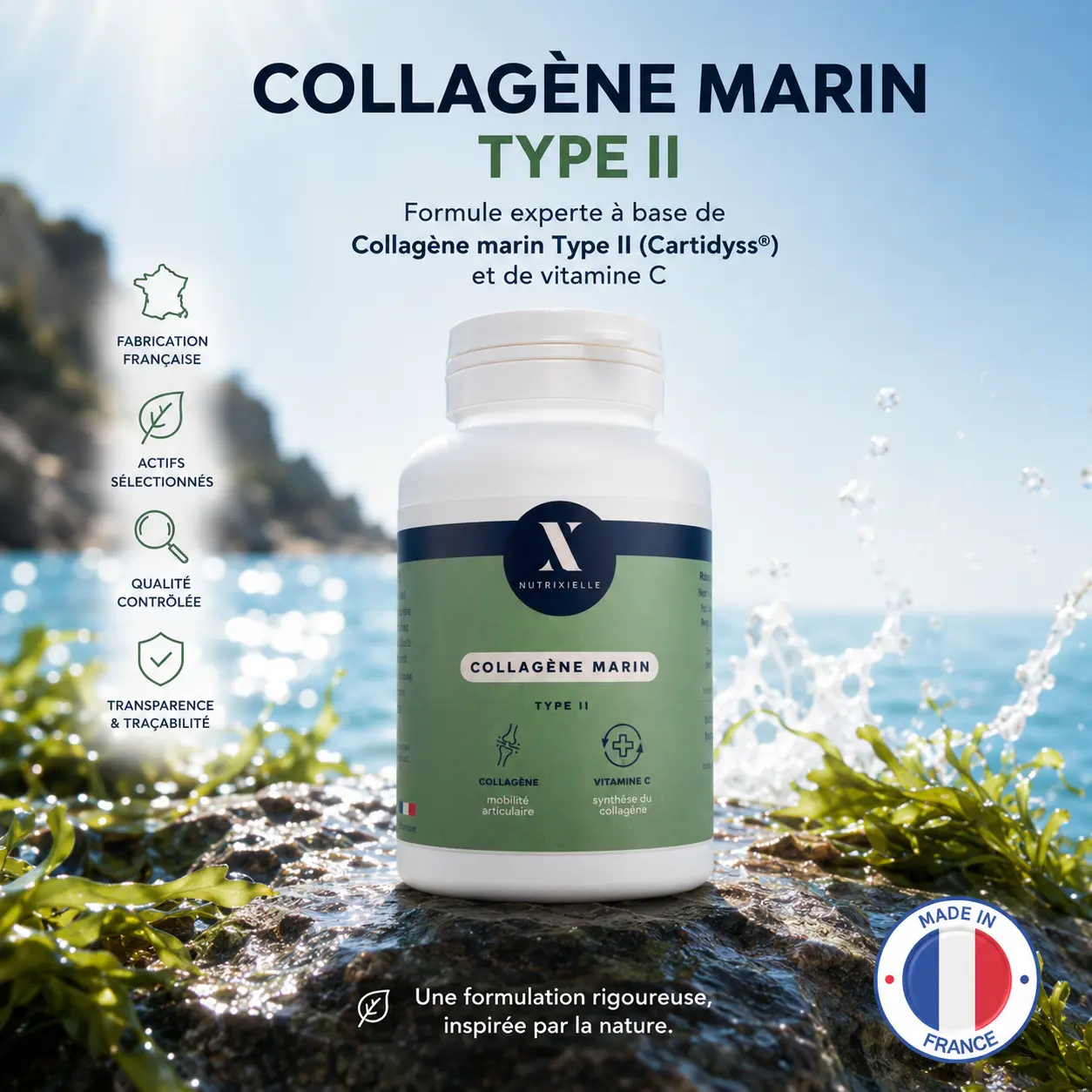 Flacon de Collagène marin Type II Cartidyss Nutrixielle
