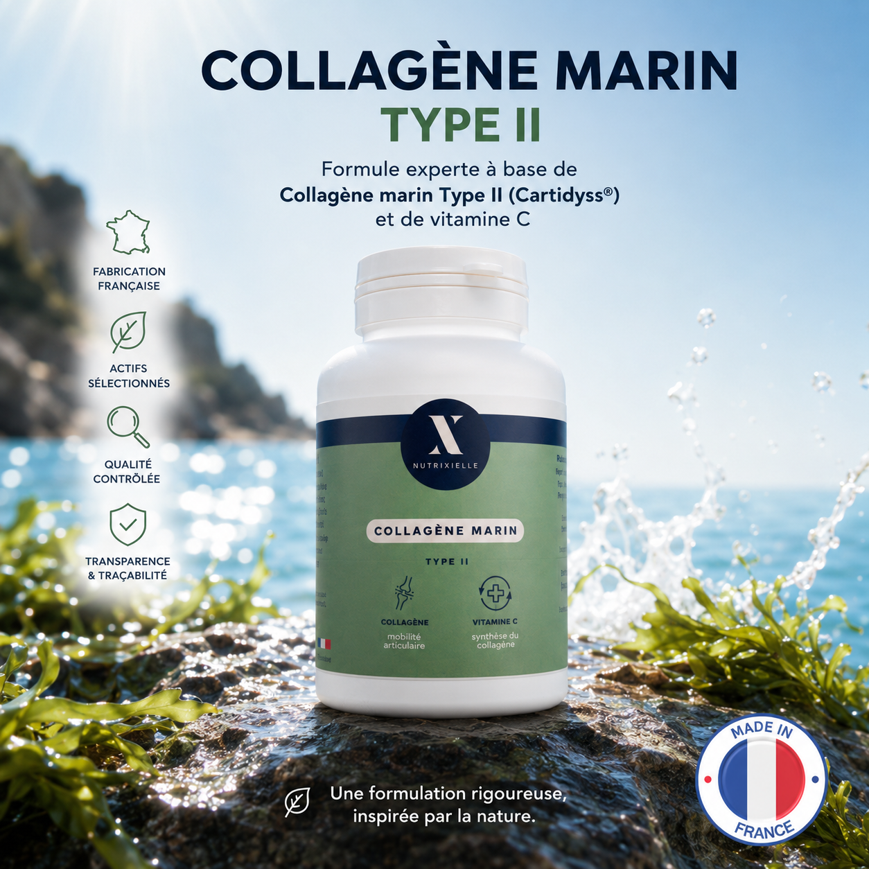 Flacon de Collagène marin Type II Cartidyss Nutrixielle