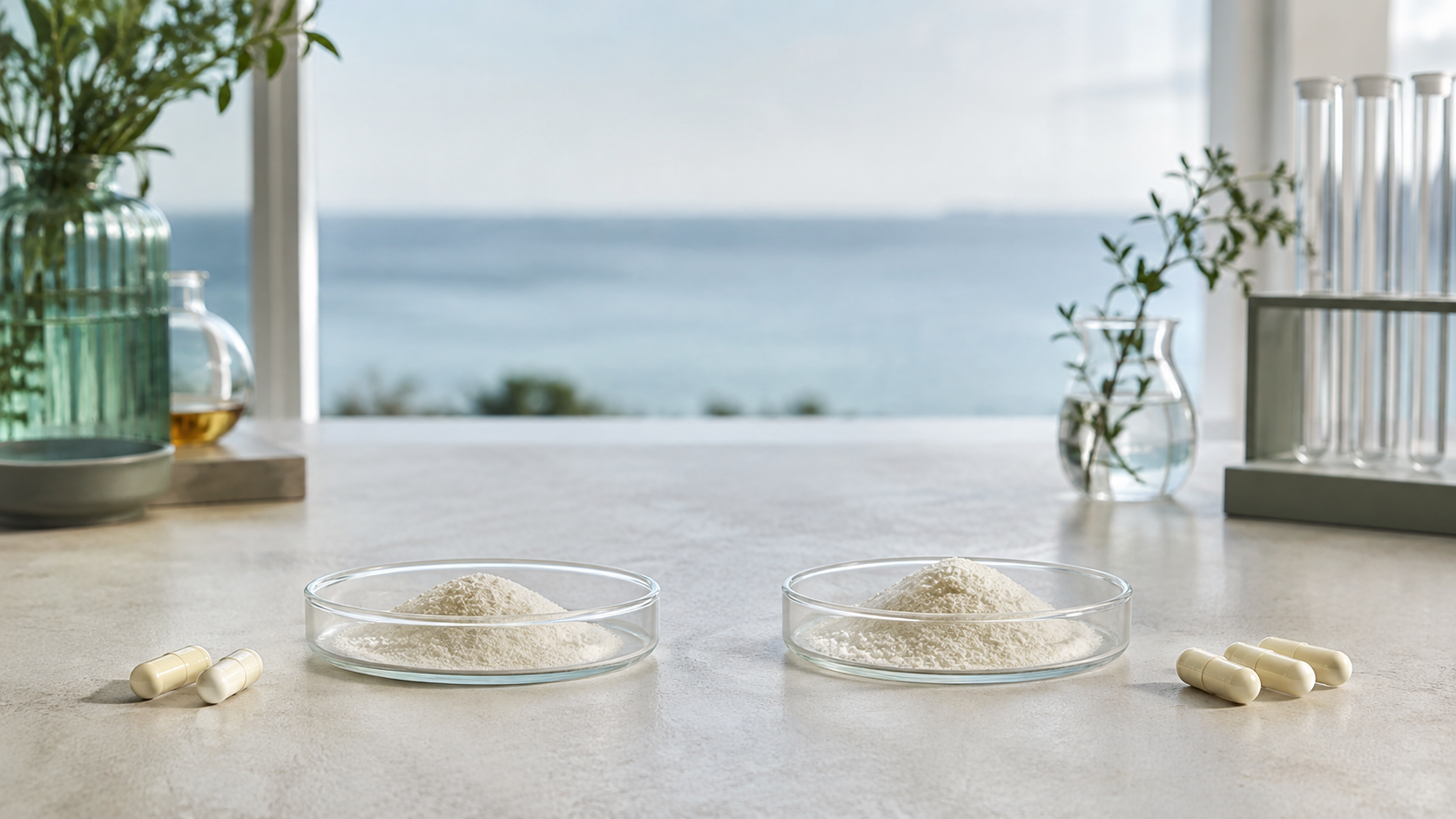 Deux dosages de collagène marin hydrolysé à 500 mg et 1 000 mg