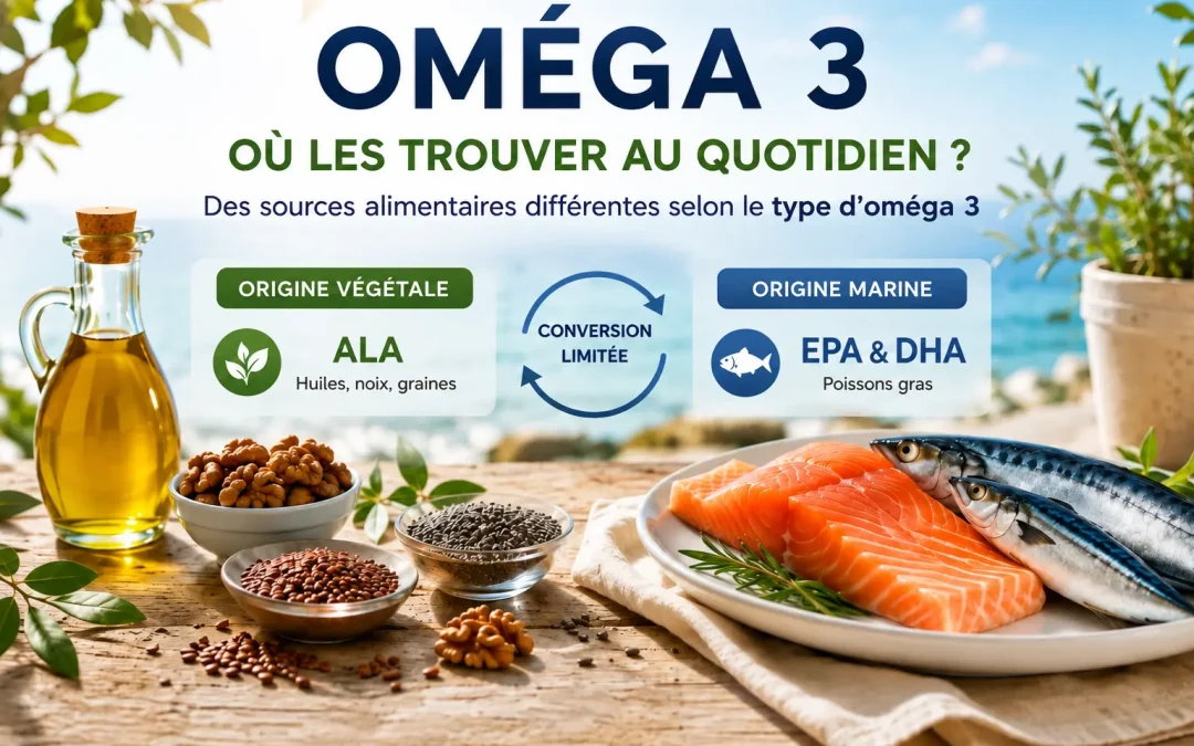 Sources alimentaires en oméga 3 : où trouver ALA, EPA et DHA ?